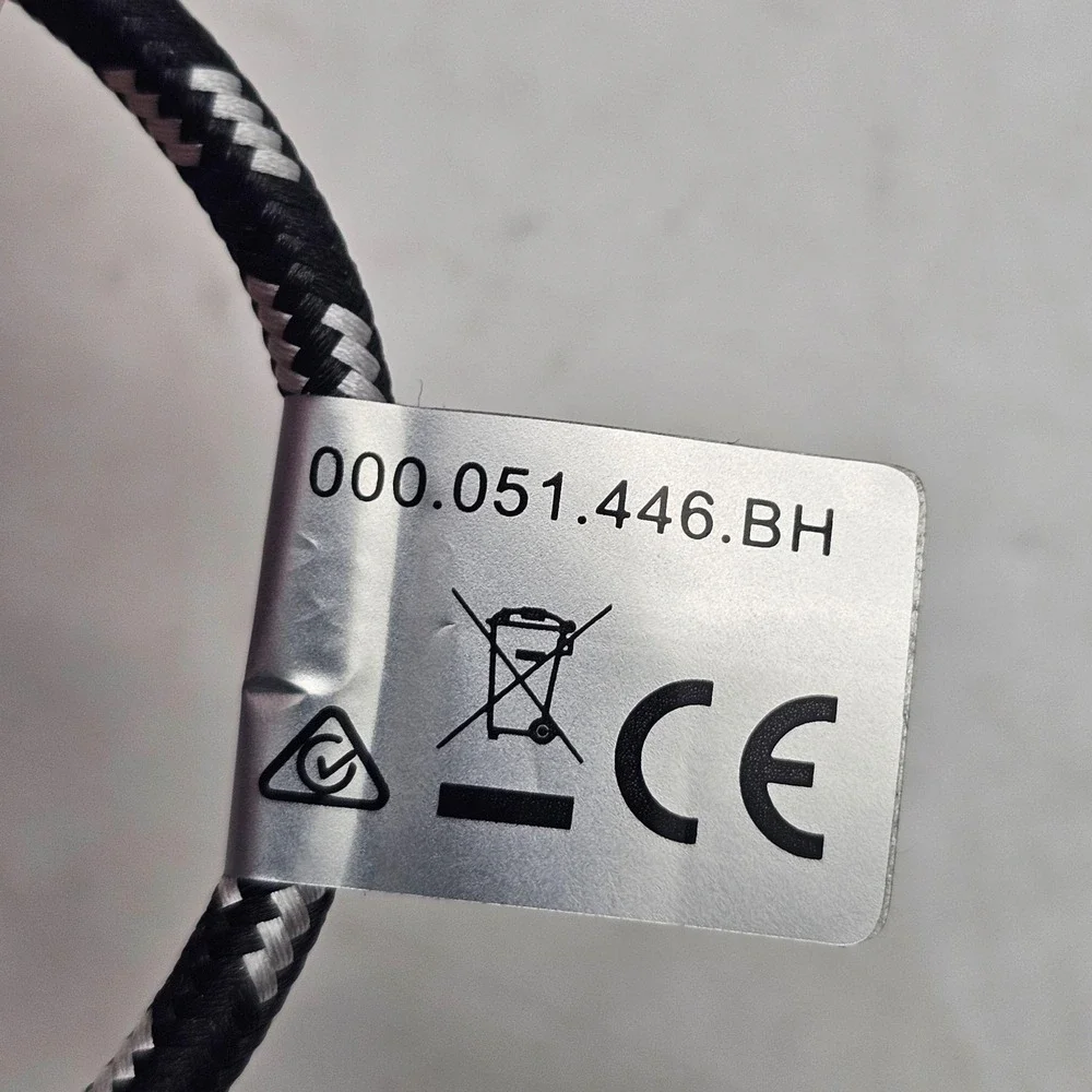 Volkswagen OEM USB-C USB Female Braided Cable Adapter 000.051.446.BH Black OEM